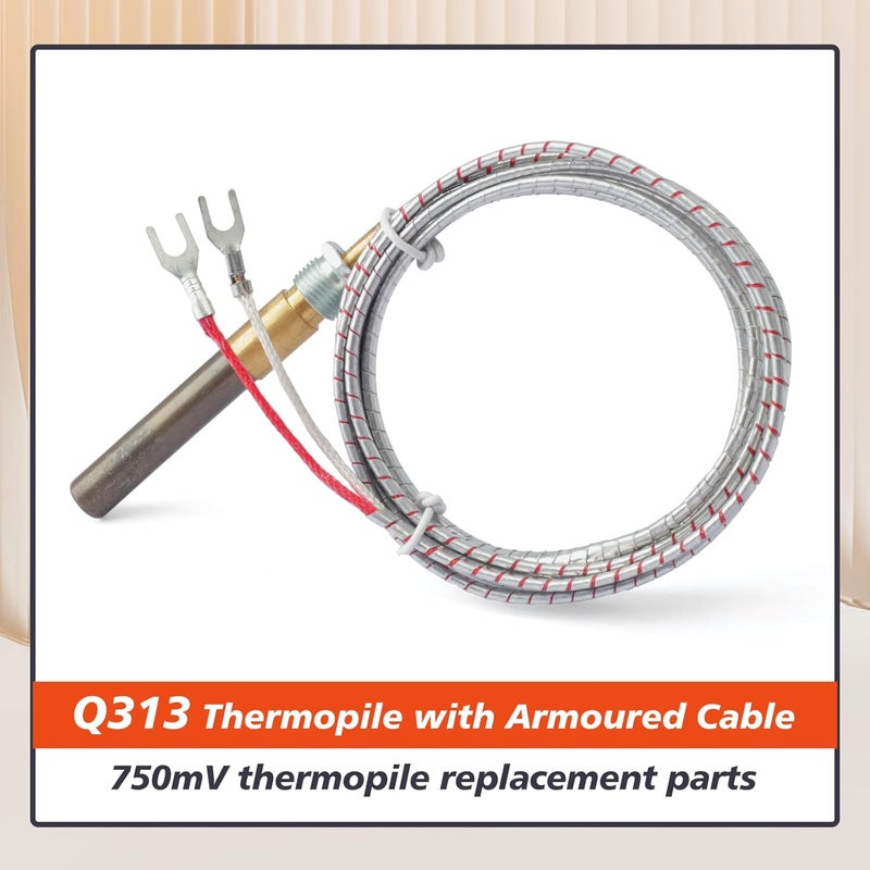 Mhrxusd Q313 M1265X 2J-M1265A Thermopile with Armoured Cable Compatible with Pizza Oven Y600 Y800 101 151 201 251 301 307 - Image 2